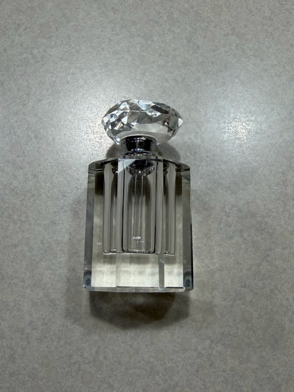 Vintage Oleg Cassini Crystal Octagon Perfume Bottle